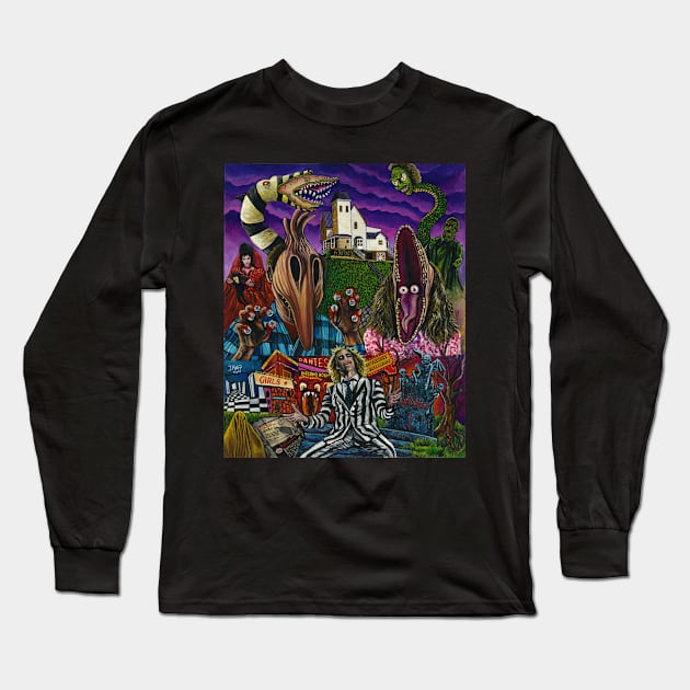 Beetlejuice Long Sleeve T-Shirt by Horrorart